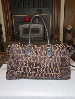 Vintage Moschino Monogram Spell Out Bowler Bag